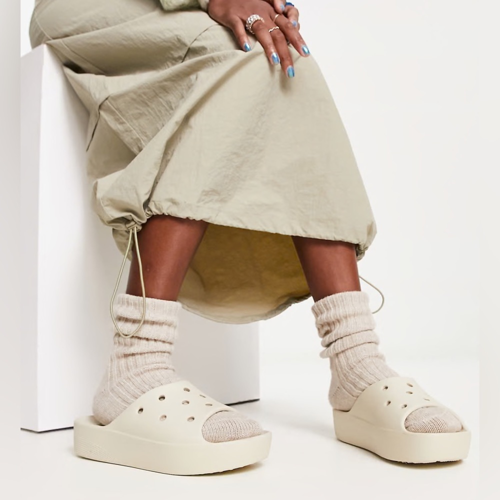 Classic Platform Slide ‘Bone’